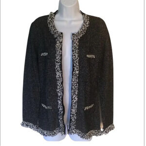 NWT Berek embellished zip front cardigan sparkly evening event Size S